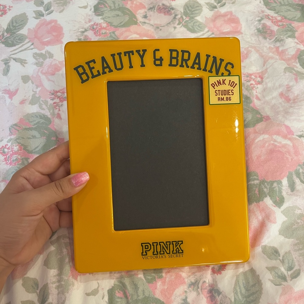 Victoria Secret PINK Beauty and Brains Vintage Picture Frame